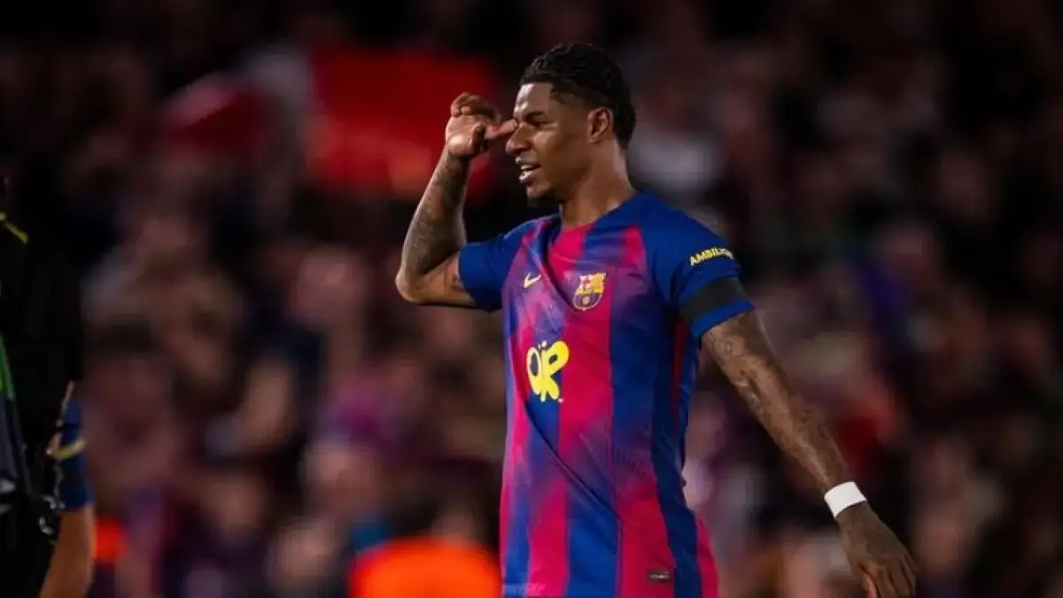 Penyerang Barcelona Marcus Rashford tampil gemilang di El Clasico lawan Real Madrid. (ig @fcbarcelona)