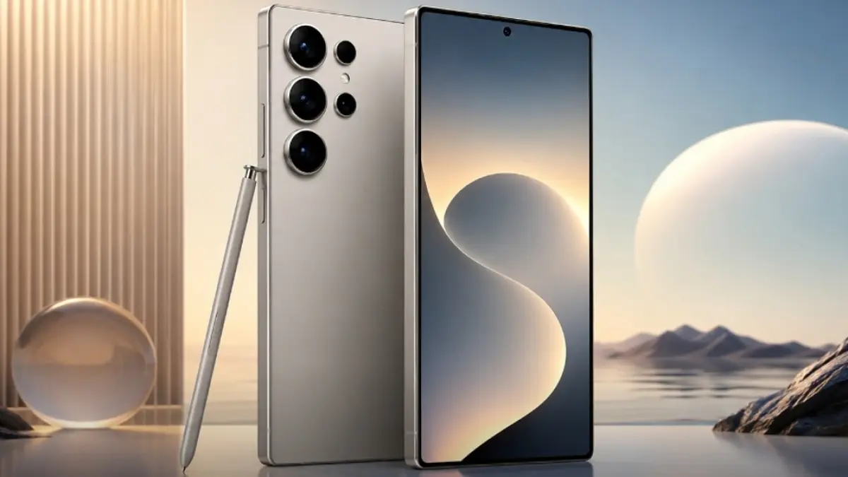 Render Samsung Galaxy S27 Ultra menampilkan desain kamera horizontal terbaru yang disebut membawa perubahan besar. (Ilustrasi AI)