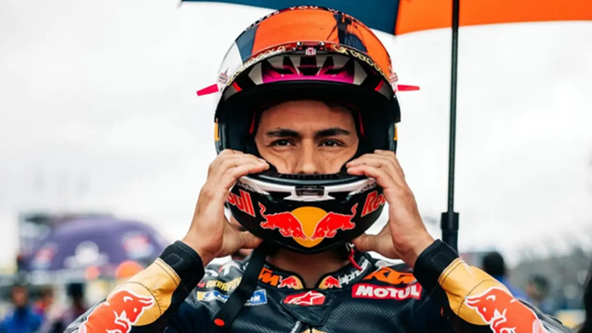 Enea Bastianini saat menjalani balapan MotoGP Prancis 2026 bersama tim Tech3 KTM. (INSTAGRAM/@bestia23)
