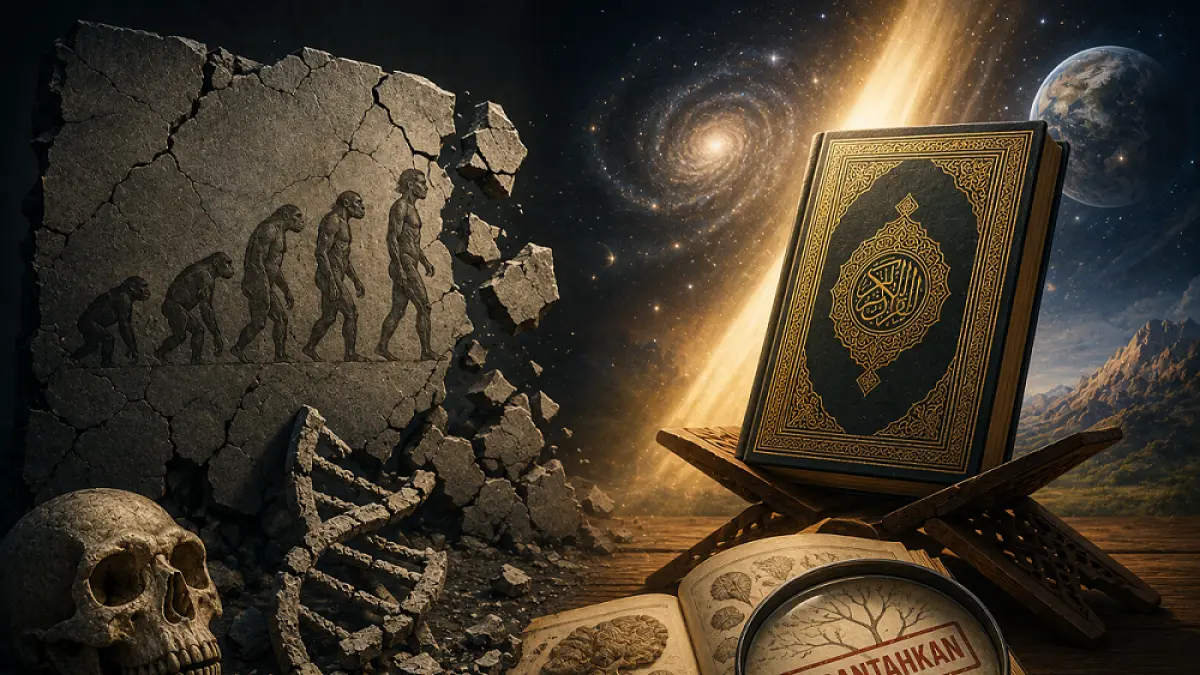 Ilustrasi asal usul manusia menurut Alquran dan teori evolusi yang dibantah 