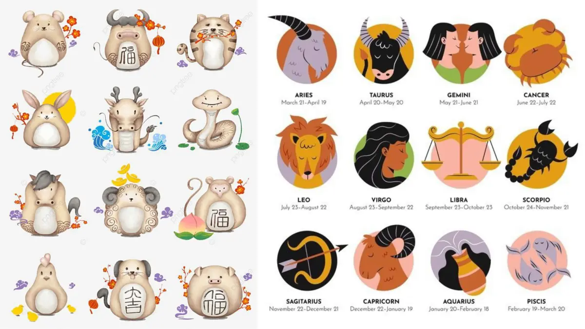 Ilustrasi simbol shio dan zodiak (pinterest)