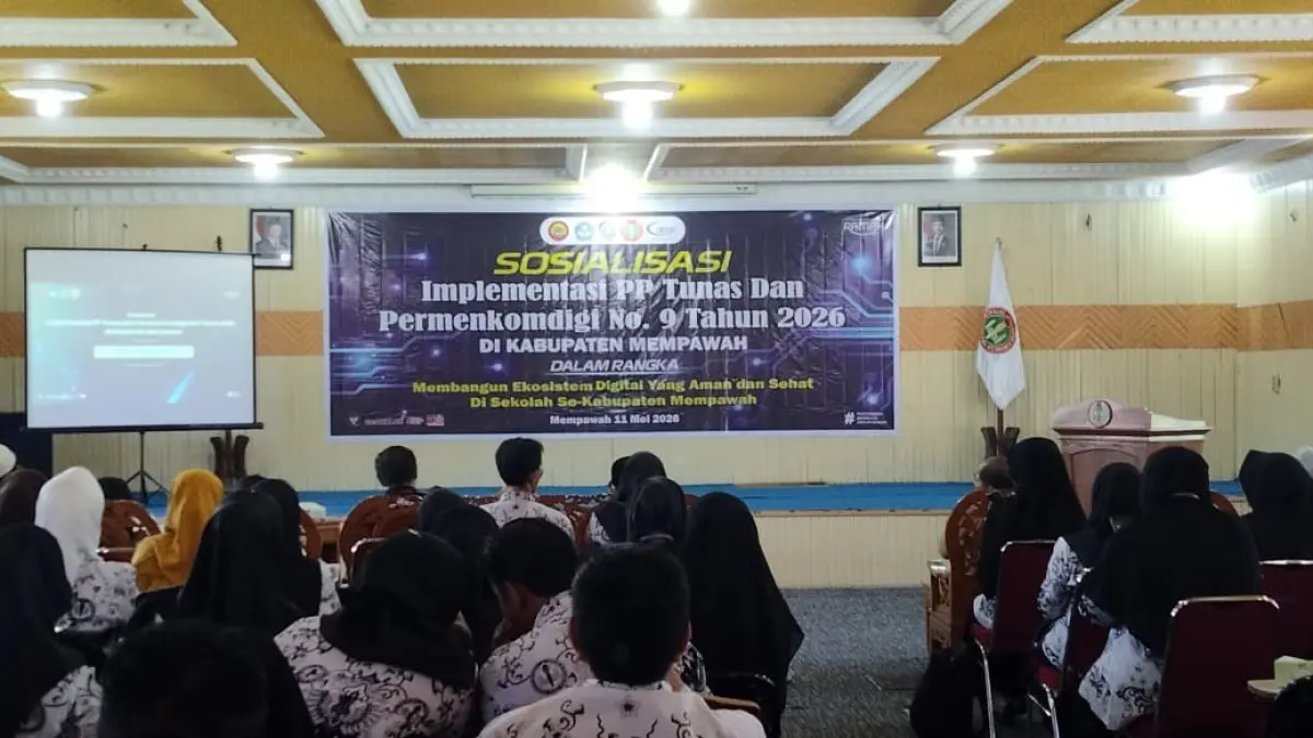 Suasana sosialisasi PP Tunas di Gedung PGRI Mempawah.