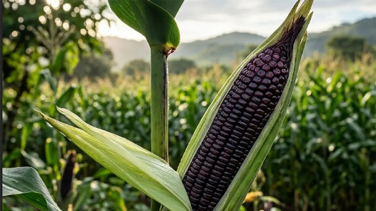 Ilustasi jagung ungu (AI)