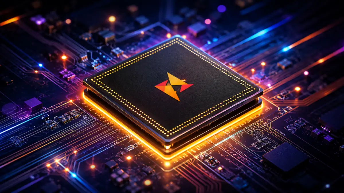 Ilustrasi chipset MediaTek Dimensity yang dirumorkan membawa lompatan besar performa 2nm. (Ilustrasi AI)