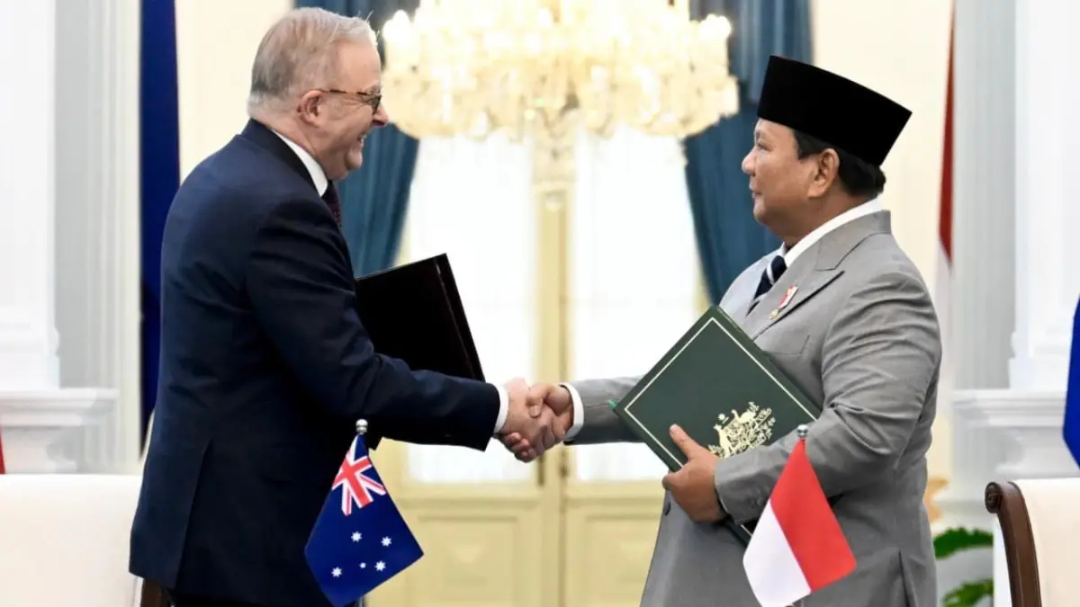 Perdana Menteri Australia Anthony Albanese dan Presiden RI Prabowo Subianto. (DOK KEMENTAN RI)