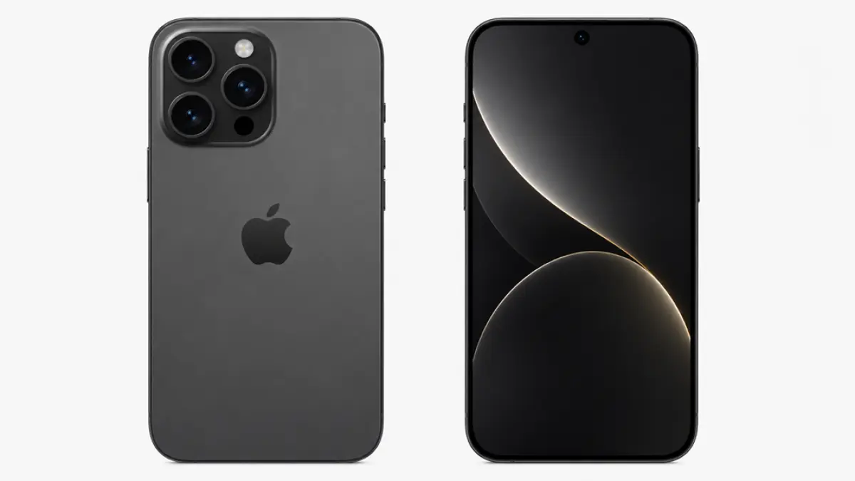 Bocoran desain iPhone 18 Pro disebut membawa perubahan besar pada kamera dan tampilan layar.(Ilustrasi AI)