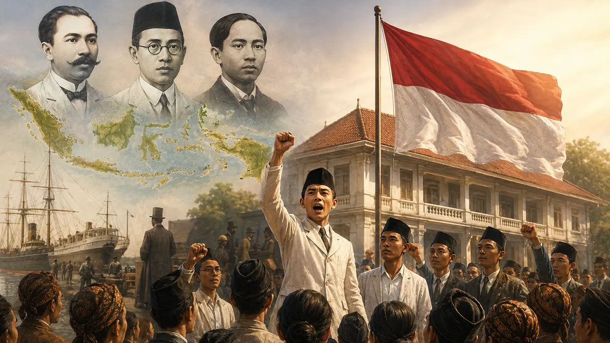 Ilustrasi lahirnya nama Indonesia 
