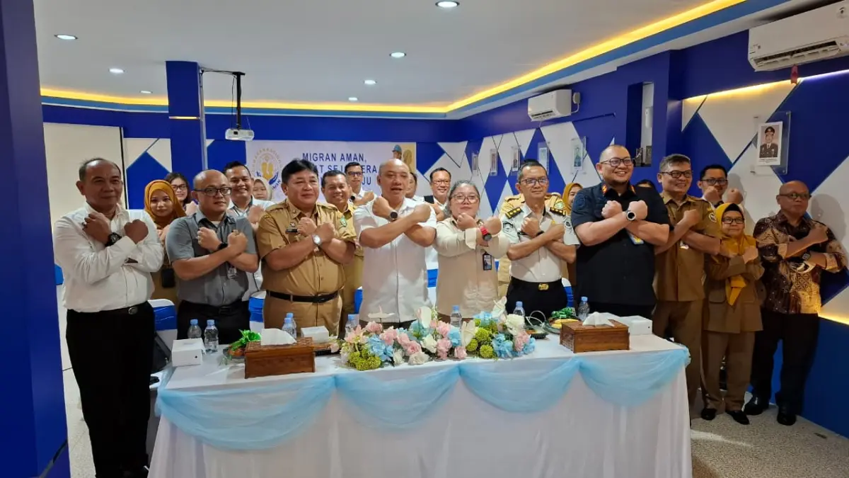Kantor Wilayah Kementerian Hukum Kalimantan Barat mengikuti Kick Off Gerakan Nasional Migran Aman di Kantor BP3MI Kalimantan Barat, Senin (18/5). (DOK KANWIL KEMENKUM KALBAR)