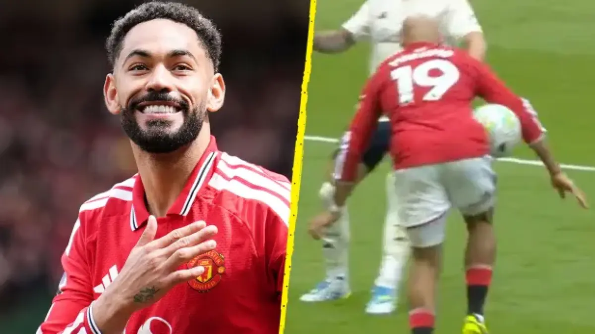 Bryan Mbeumo mengontrol bola menggunakan tangan sebelum melepaskan tembakan yang kemudian disambar Matheus Cunha menjadi gol. (DOK.TalkSPORT)