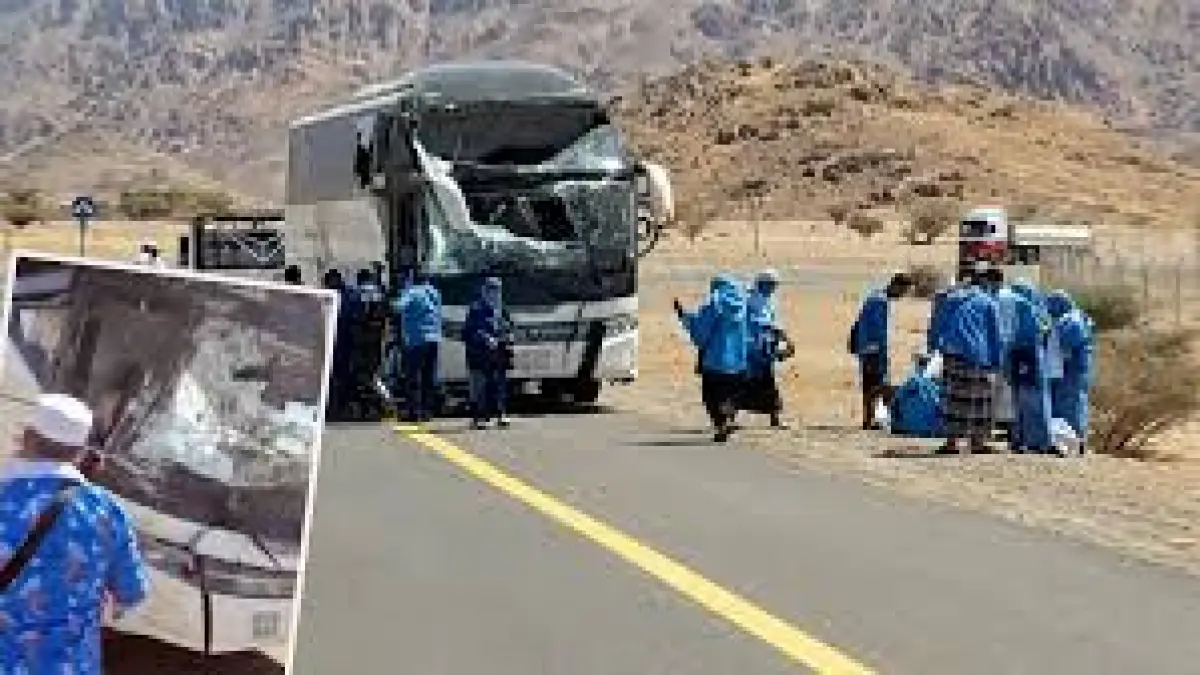 Bus jamaah haji Probolinggo tabrakan di Jabal Magnet