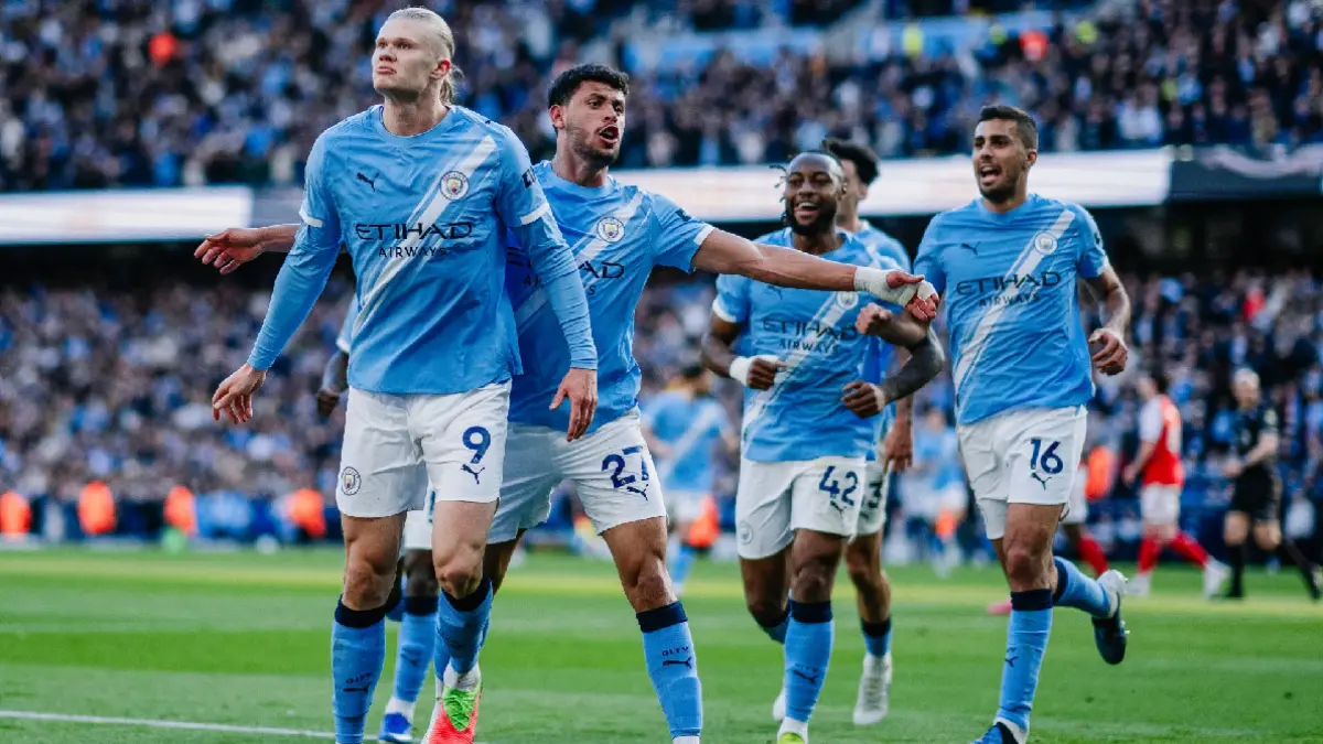 Erling Haaland kecewa setelah Manchester City gagal mempertahankan gelar Premier League. (Dok. Man.City)