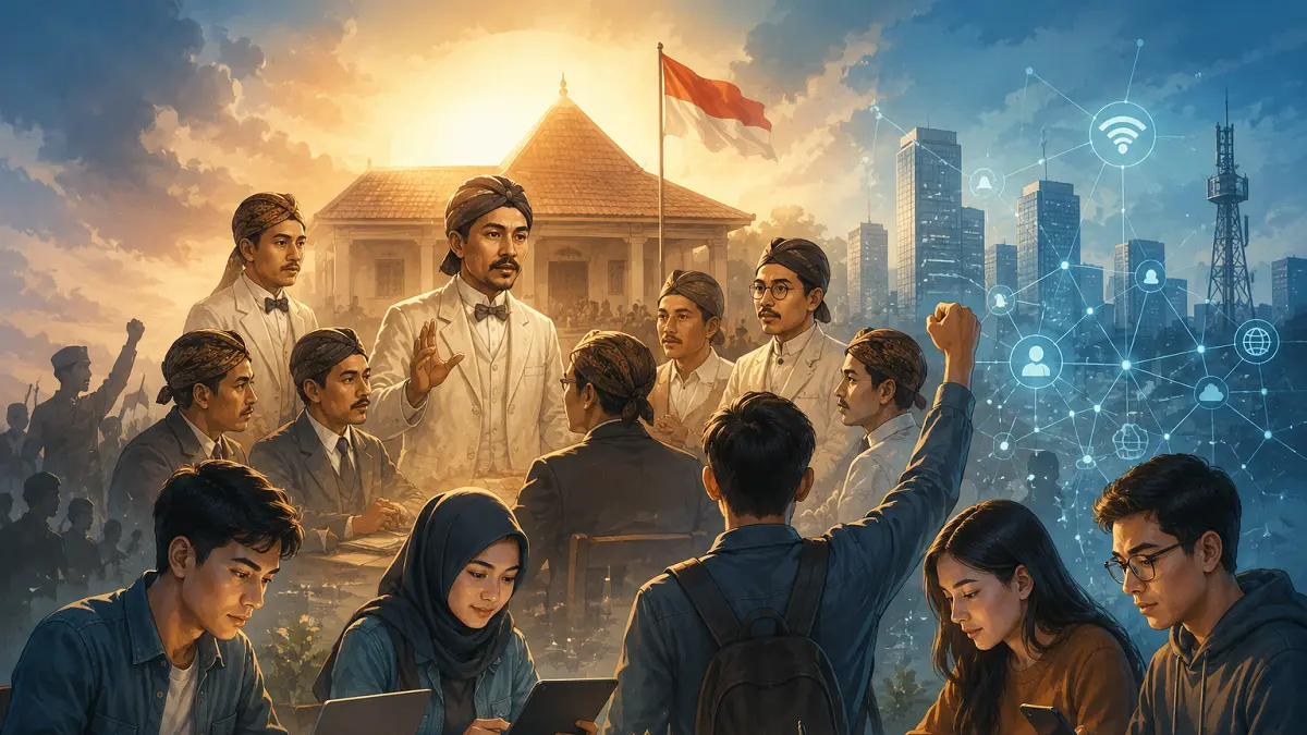 Ilustrasi menjadi Budi Utomo baru di era digital 