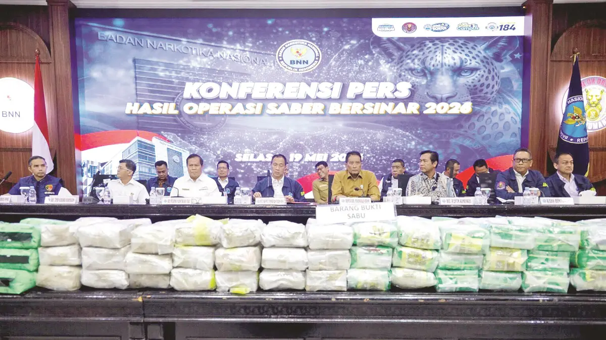 JARINGAN KAKAP: Barang bukti 92,1 kilogram sabu dan 1.000 cartridge vape mengandung etomidate yang berhasil diamankan petugas BNN di wilayah Desa Miau Baru, Kecamatan Kombeng, Kutai Timur.ISTIMEWA/KALTIM POST