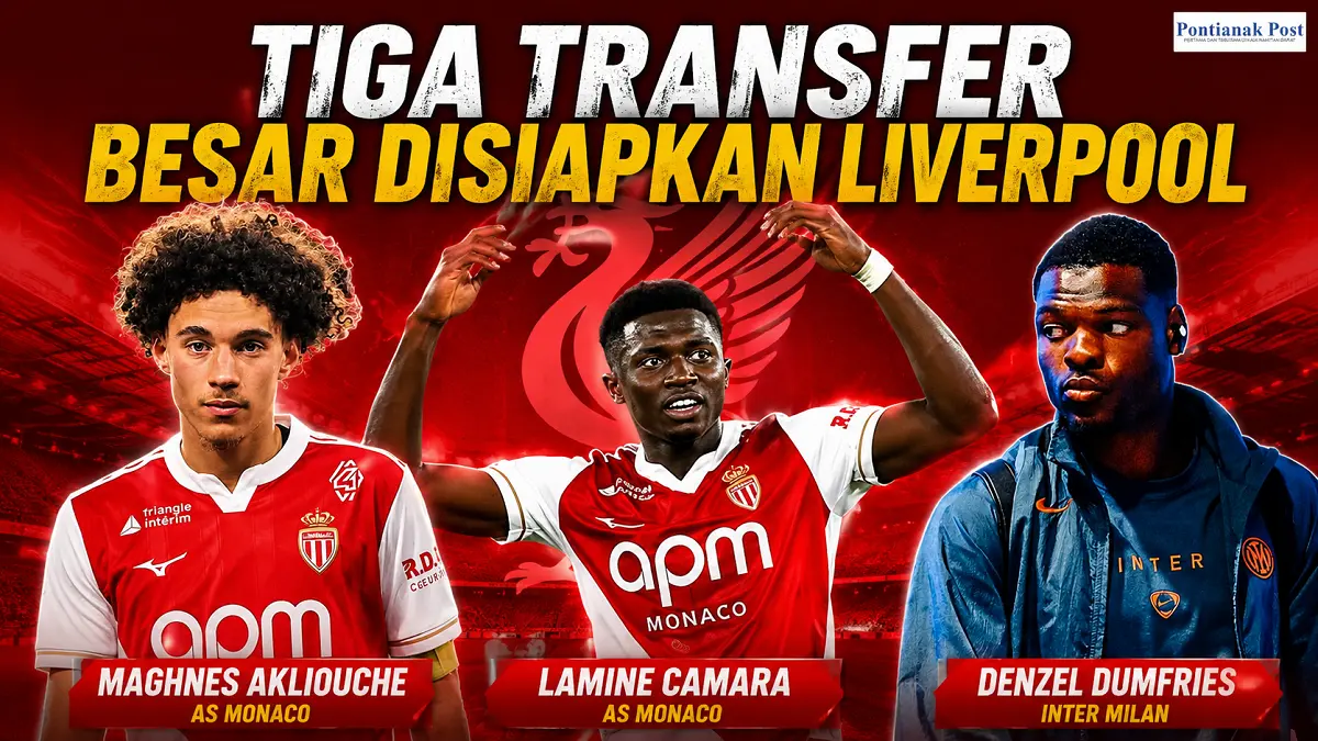 Liverpool memburu dua pemain Monaco dan Denzel Dumfries saat Curtis Jones mendekati pintu keluar Anfield. (Instagram)