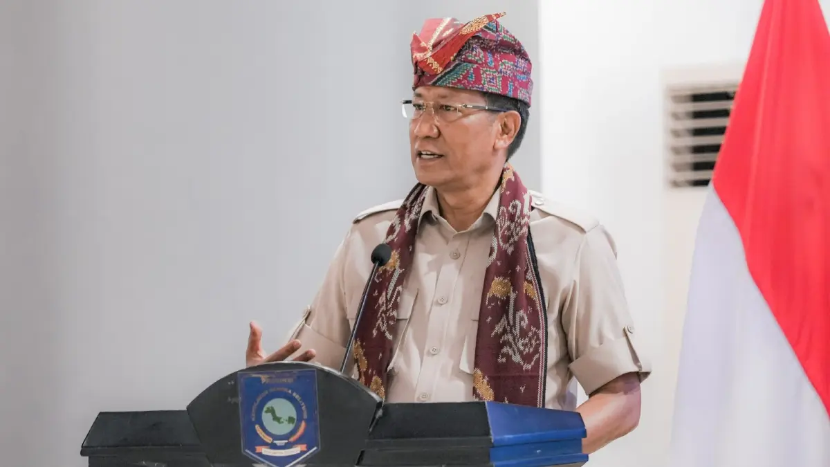 Menteri Hukum RI, Supratman Andi Agtas saat peresmian Posbankum desa dan kelurahan di Kepulauan Bangka belitung pada Rabu (20/5). (DOK KANWIL KEMENKUM KALBAR)