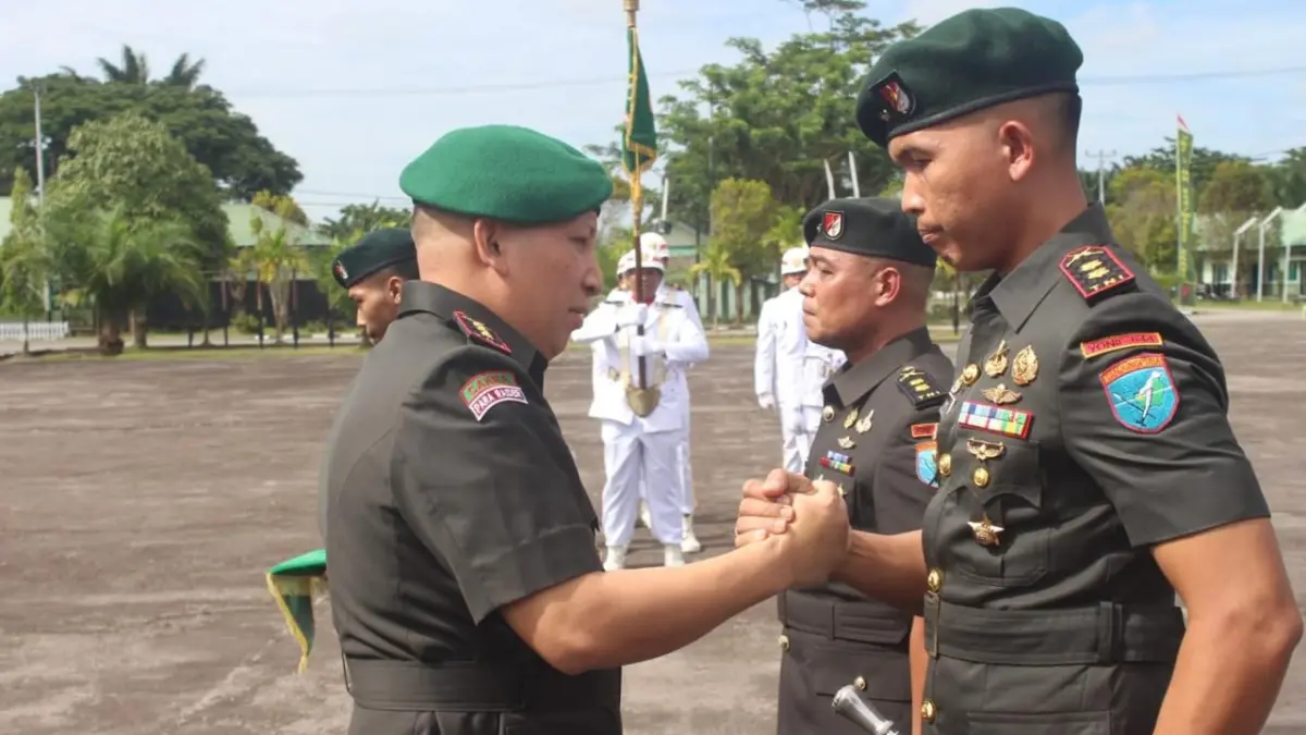 Sertijab Danyonif 644 Walet Sakti&nbsp; dipimpin langsung oleh Komandan Brigif 19/Khatulistiwa Kolonel Inf Misael Marthen Jenry Poli. (ISTIMEWA)