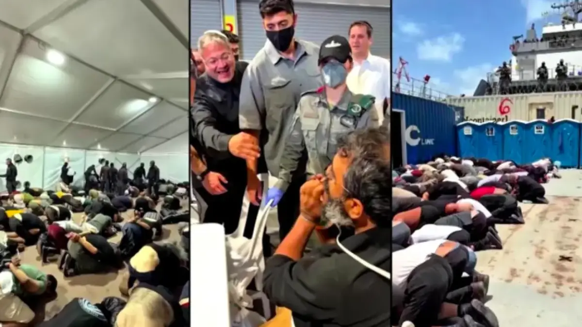 Tangkapan layar video viral kekejaman Zionis Israel terhadap aktivis kemanusiaan. (Platform X).
