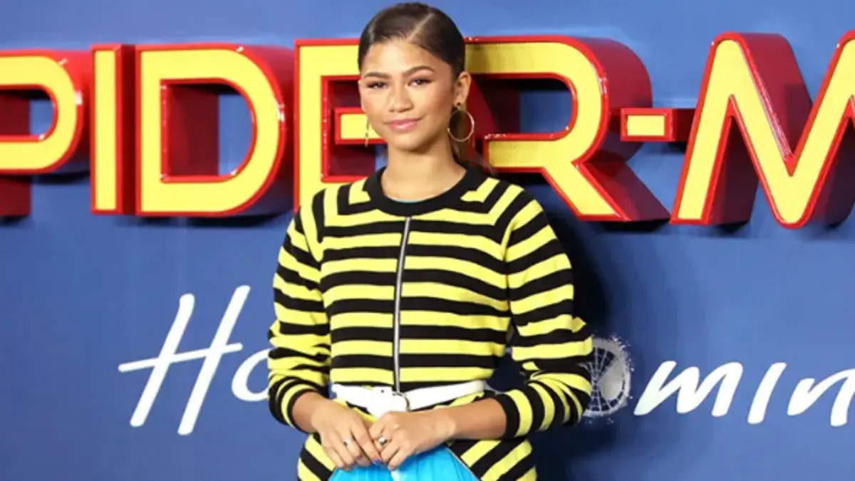 Zendaya mengenakan Zip-Up Cardigan (GETTY IMAGES)