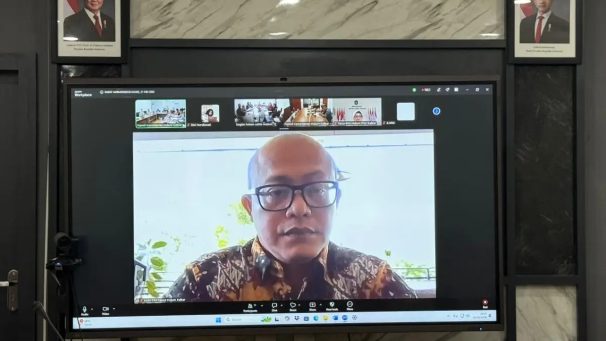 Kantor Wilayah Kementerian Hukum Kalimantan Barat menggelar harmonisasi Raperbup Sintang pada Kamis (21/5). (DOK KANWIL KEMENKUM KALBAR)