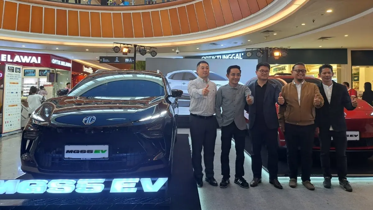 Peluncuran mobil listrik MG S5 EV di Ayani Megamall, Pontianak pada Jumat (22/5). (ISTIMEWA)