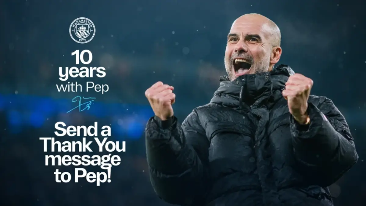 Pep Guardiola mendapat pujian sebagai manajer terbaik era Premier League setelah sukses bersama Manchester City. (Dok. Manchester City)
