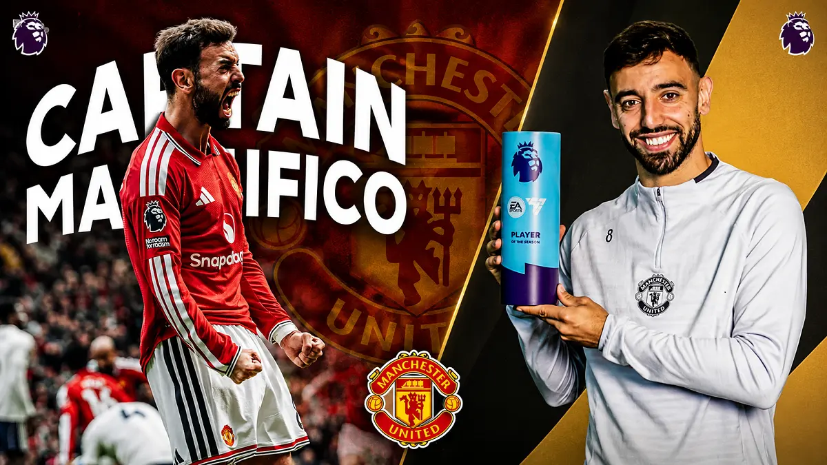 Bruno Fernandes meraih penghargaan Pemain Terbaik Premier League musim 2025/2026. (Dok. Premier League)