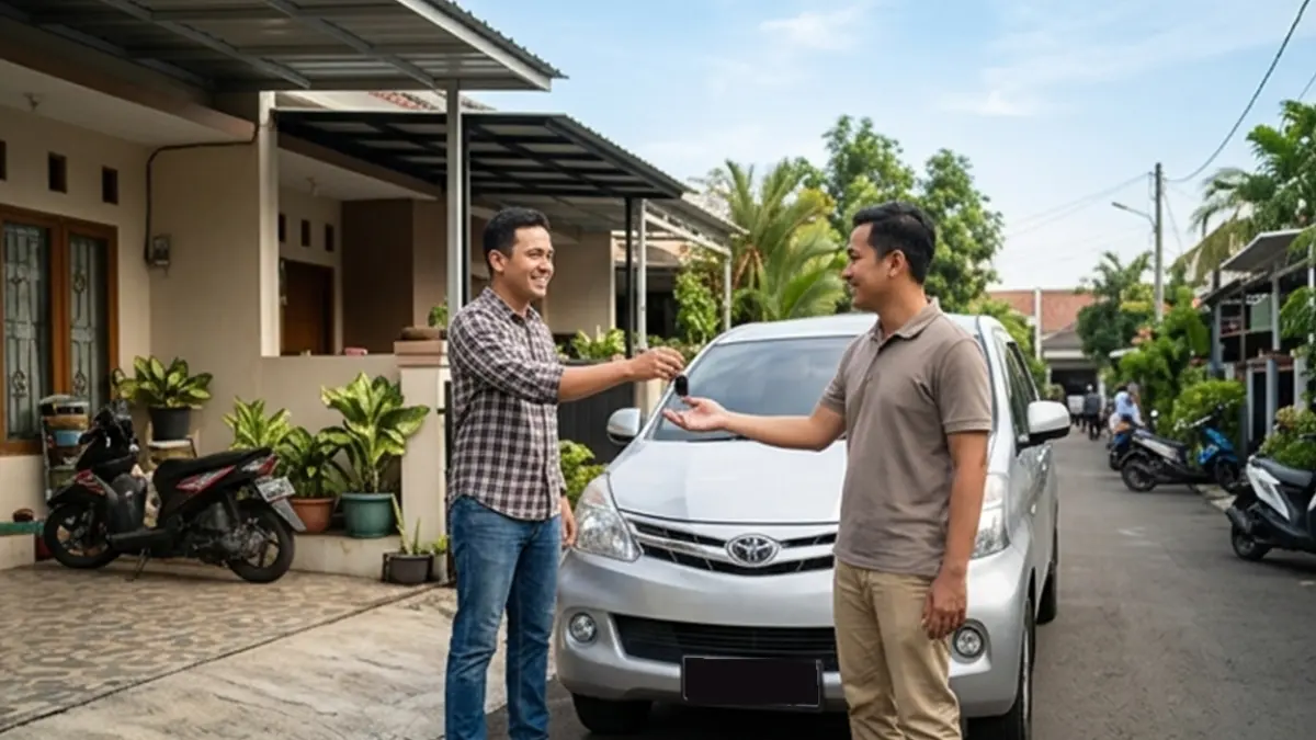 Ilustrasi pinjam mobil (AI)