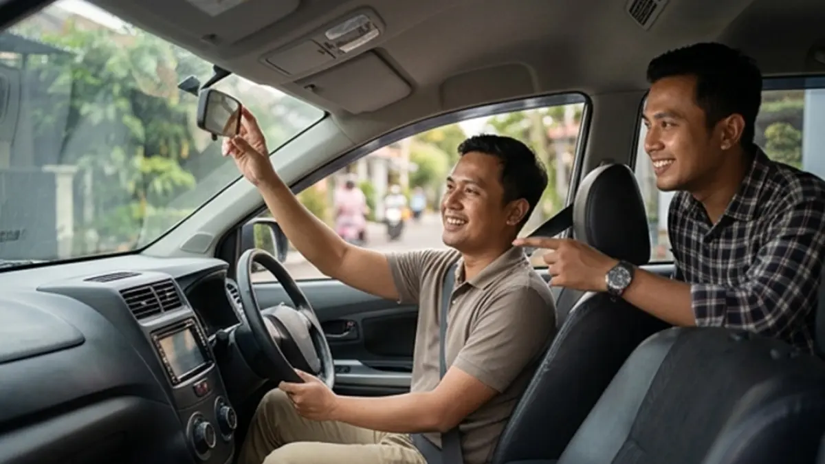 Ilustrasi pinjam mobil (AI)