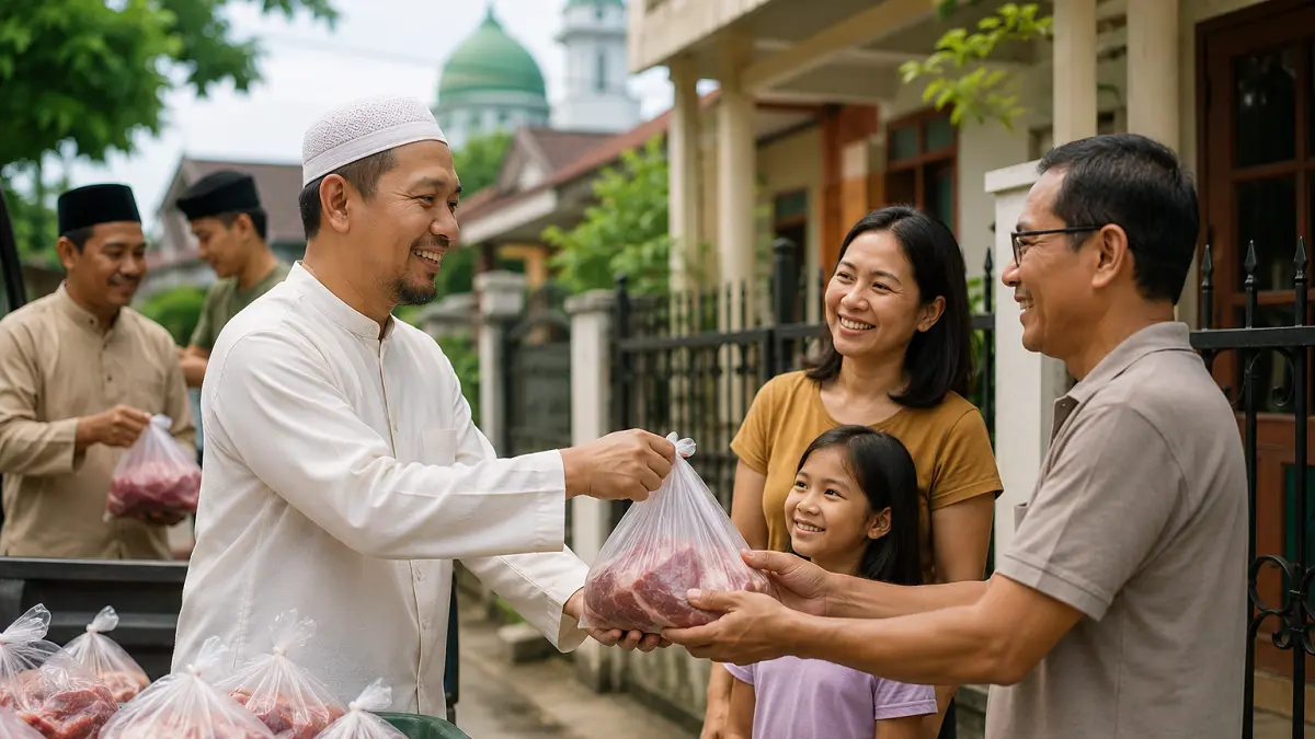Ilustrasi hukum memberikan daging kurban kepada non muslim