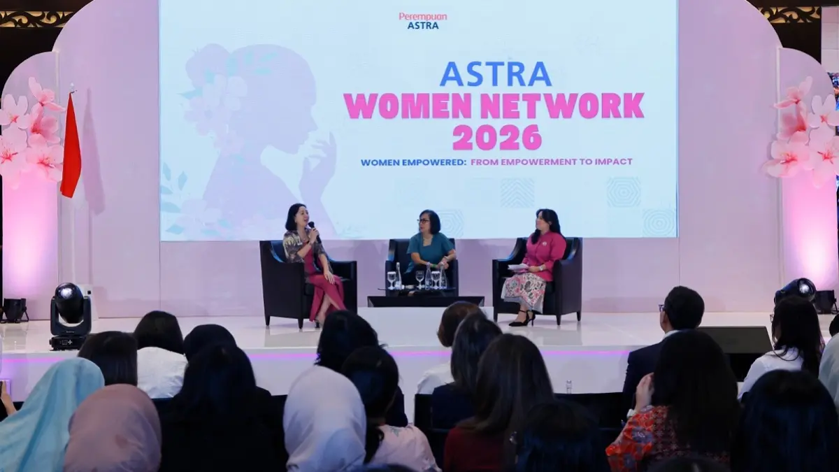 Suasana Astra Women Network 2026 saat sesi diskusi penguatan kepemimpinan perempuan di Menara Astra, Jakarta.