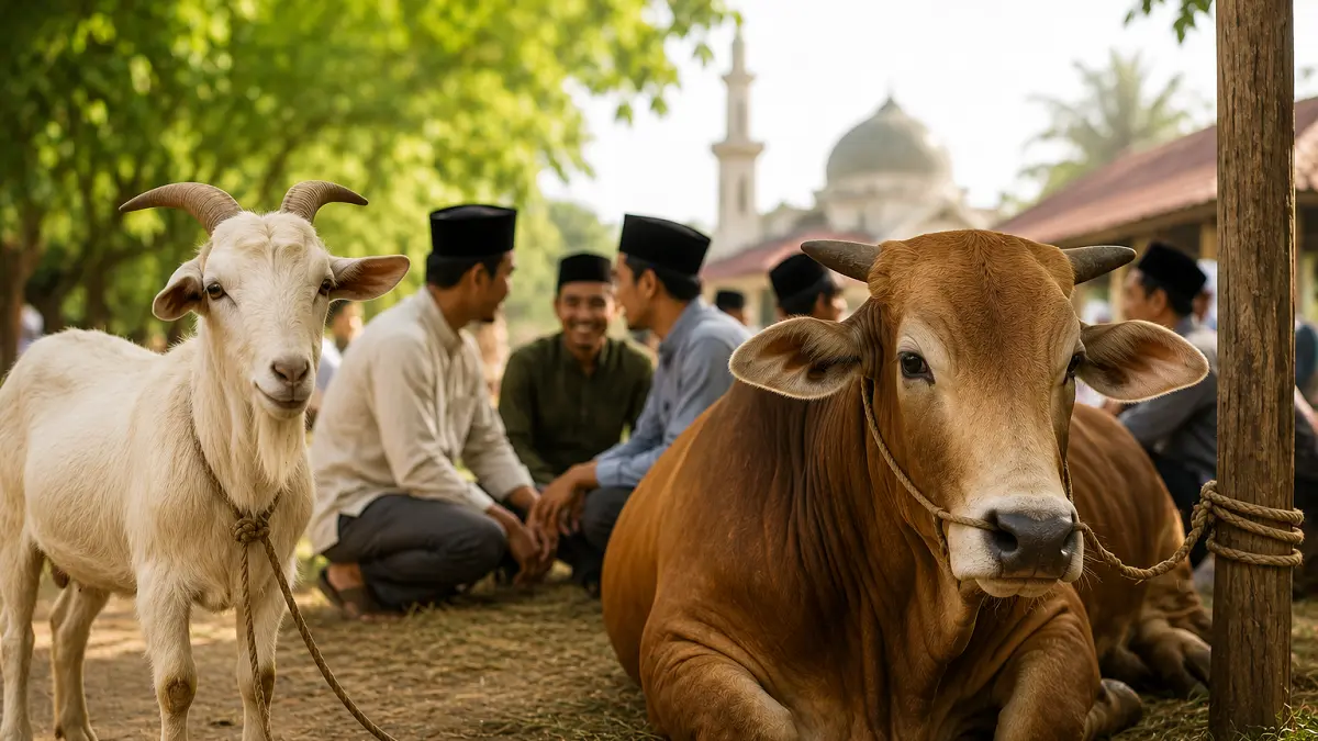 Ilustrasi hewan kurban yang lebih utama menurut ulama