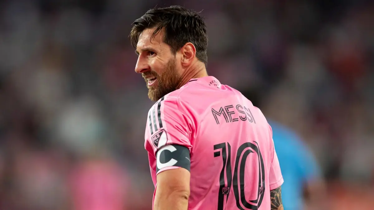 Lionel Messi mengalami kelelahan hamstring kiri saat membela Inter Miami menjelang Piala Dunia 2026. (IMAGO/ZUMA Press Wire)
