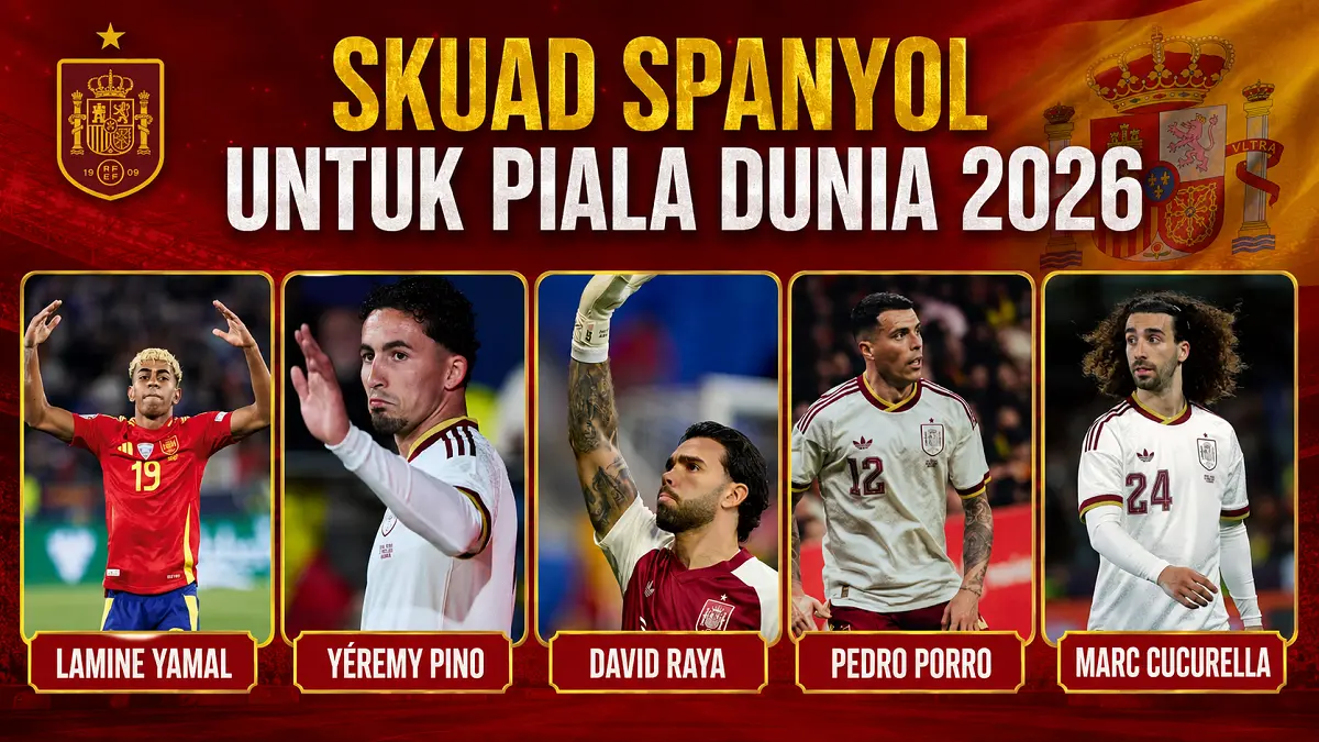 Luis de la Fuente mengumumkan skuad Spanyol untuk Piala Dunia 2026. (IG, Kolase:AI)