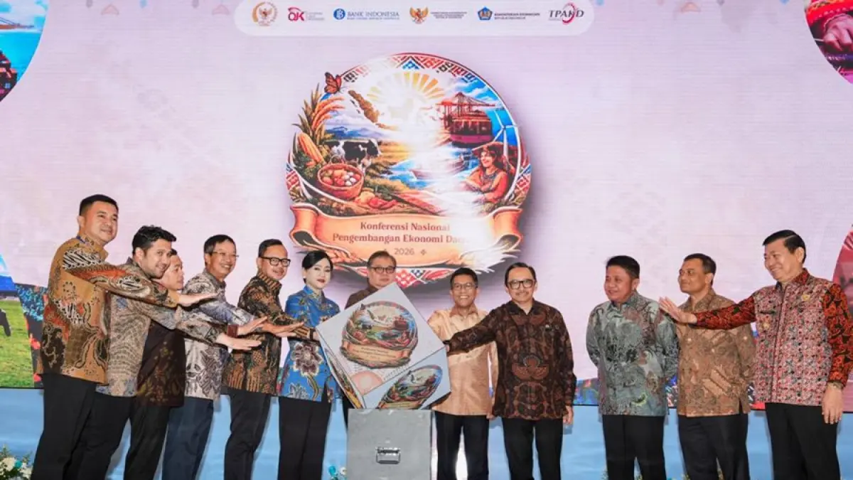 Konferensi Nasional Pengembangan Ekonomi Daerah (KNPED) 2026 di Balai Kartini, Jakarta pada Senin (25/5/2026).
Kegiatan ini membahas penguatan ekonomi daerah di tengah tantangan fiskal dan penurunan dana transfer pusat. (Foto: Kemenkeu)