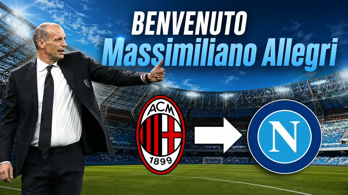 Massimiliano Allegri dikabarkan segera menjadi pelatih baru Napoli musim depan. (Dok.AC Milan, Diolah:AI)