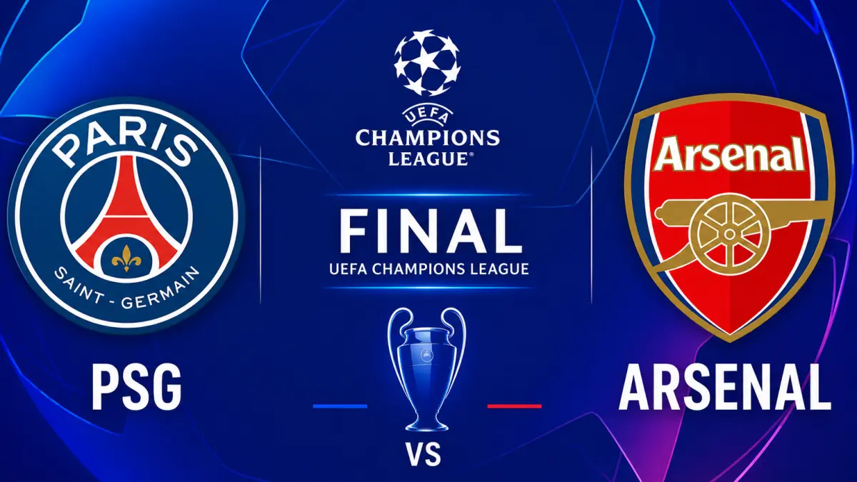 PSG dan Arsenal akan bertemu di final Liga Champions 2026. (Ilustrasi AI)