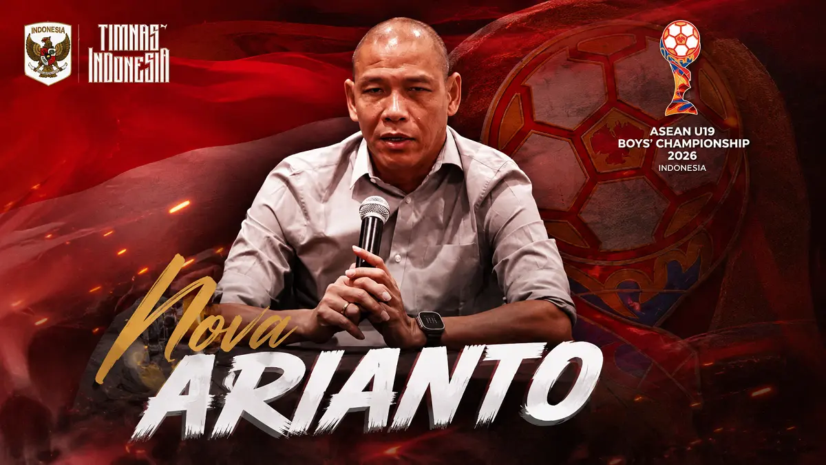 Pelatih Nova Arianto telah menetapkan 23 pemain Timnas Indonesia U19 untuk Piala AFF U19 2026. (Antara, Diolah AI)