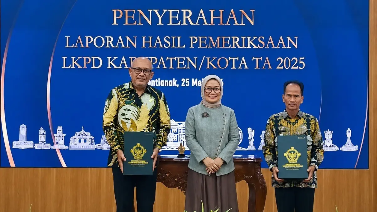 Pemkab Sintang kembali raih opini WTP atas LKPD tahun anggaran 2025 dari Badan Pemeriksa Keuangan Perwakilan Kalimantan Barat. (ISTIMEWA)