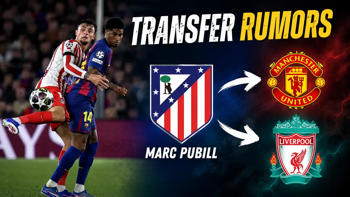 Marc Pubill menjadi salah satu bek muda paling diminati klub-klub elite Eropa setelah tampil impresif bersama Atletico Madrid. (IG.Marc Pubill/Diolah AI)