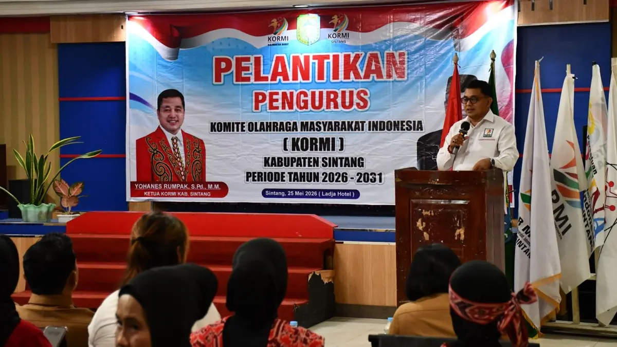 Ketua KORMI Kabupaten Sintang Yohanes Rumpak menargetkan peningkatan jumlah induk organisasi olahraga. (ISTIMEWA)
