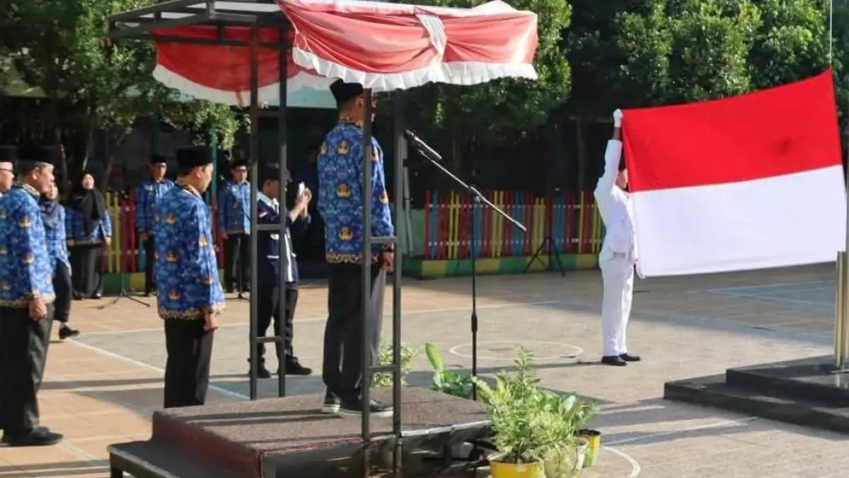Peringatan Hari Lahir Pancasila Tahun 2026 yang digelar Kantor Wilayah Kementerian Agama Kalbar di halaman MAN 2 Pontianak. (ISTIMEWA)