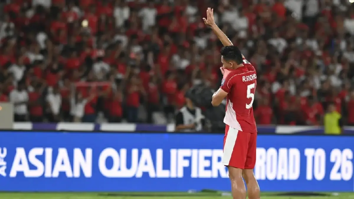 Rizky Ridho dipercaya menjadi kapten timnas Indonesia pada laga FIFA Match Day melawan Oman dan Mozambik. (Antara)