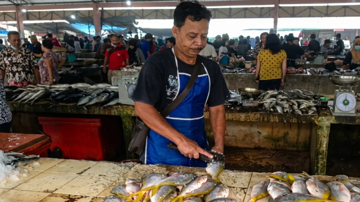 Suasana Pasar Rangga Sentap Ketapang