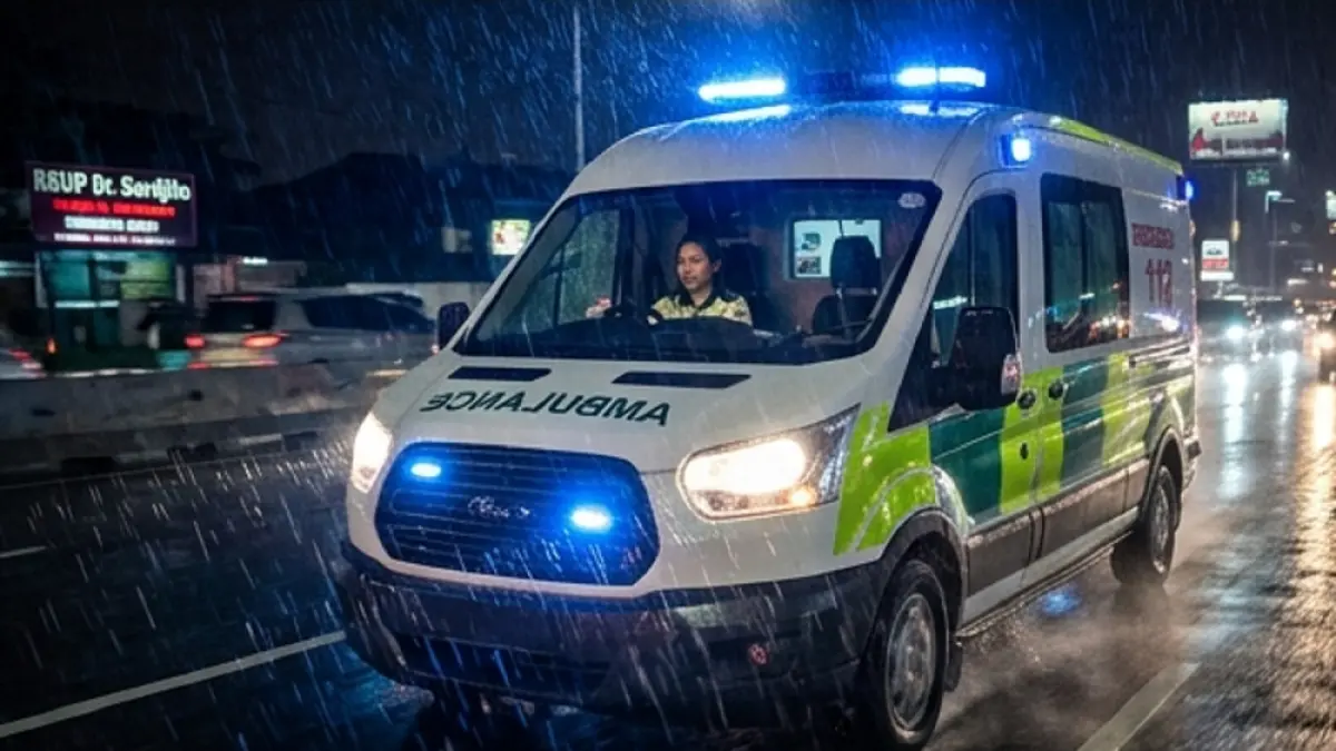 Ilustrasi ambulans (AI)