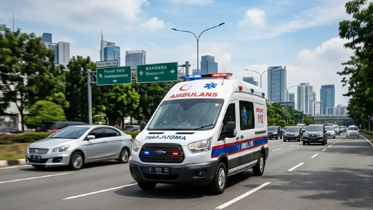 Ilustrasi ambulans (AI)