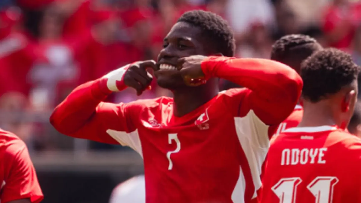 Pemain Swiss merayakan kemenangan dalam laga internasional menjelang Piala Dunia 2026. (INSTAGRAM/@swissnatimen)