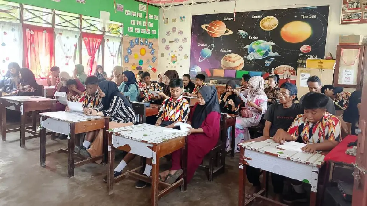 Suasana acara kelulusan di SDN 09 Mempawah Hilir.