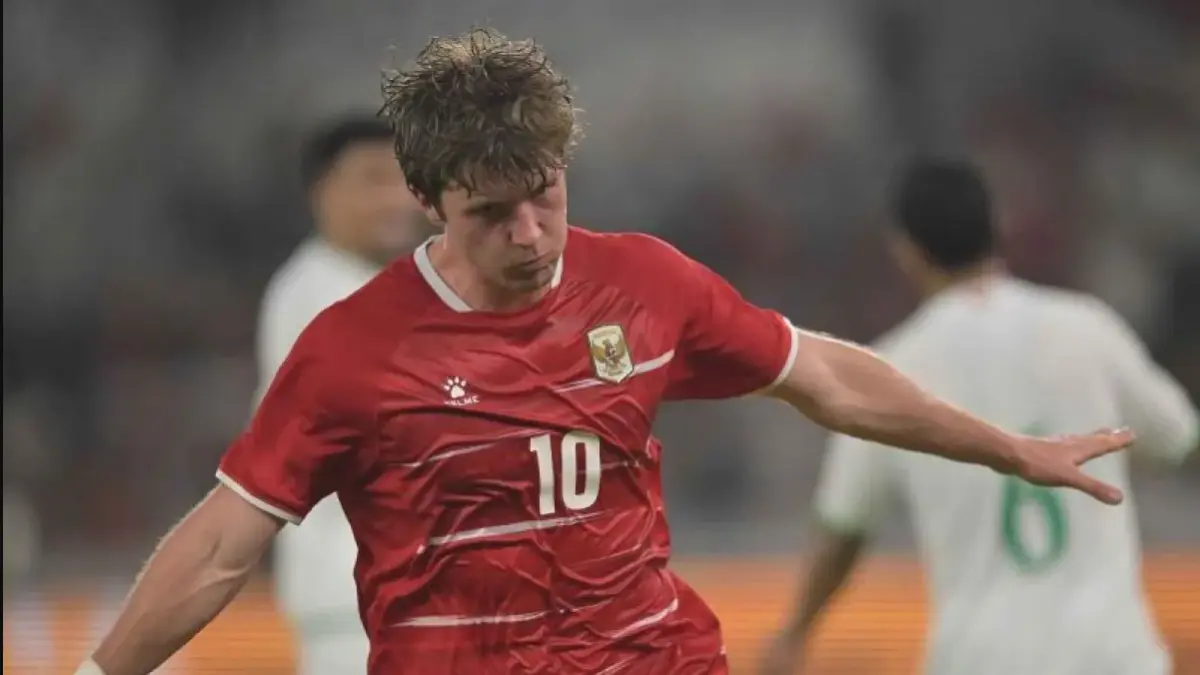 RAYAKAN GOL: Penyerang Timnas Indonesia, Ole Romeny merayakan gol saat menghadapi Oman pada laga FIFA Matchday Garuda Championship Series 2026 di Stadion Utama Gelora Bung Karno, Jakarta, Jumat (5/6) malam. Gol pada menit ke-27 memanfaatkan umpan Beckham Putra Nugraha membawa Indonesia unggul 2-0. Garuda menang 3-0 dalam, setelah 38 tahun tak pernah menang sekalipun melawan Oman. (ADITYA PRADANA PUTRA/ANTARA FOTO)