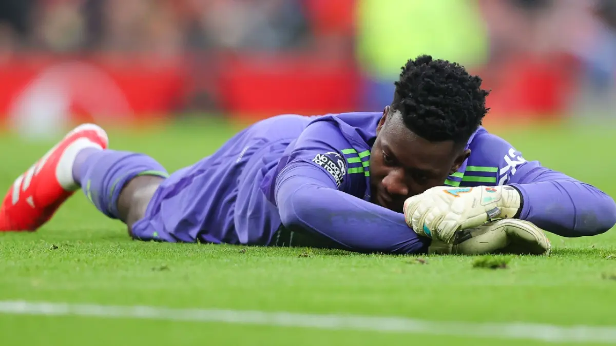 Penjaga gawang Manchester United Andre Onana masuk daftar jual. (James Gill-Danehouse/GettyImages)