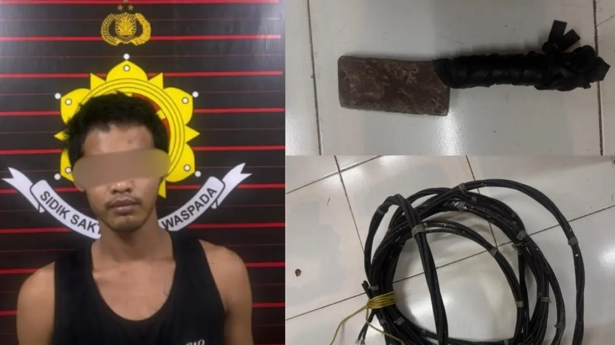 Tersangka RM, Pelaku Pencurian Kabel 
